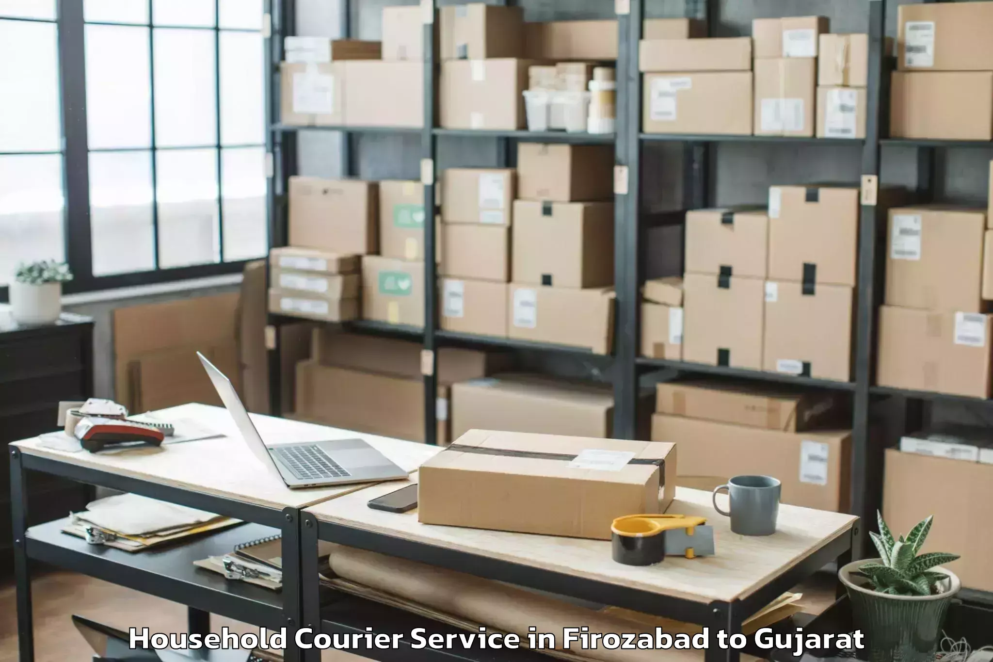 Quality Firozabad to Anklav Household Courier